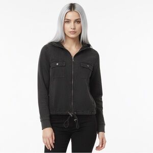 Chaser women’s‎ Twill hooded zip up jacket v.black Size S